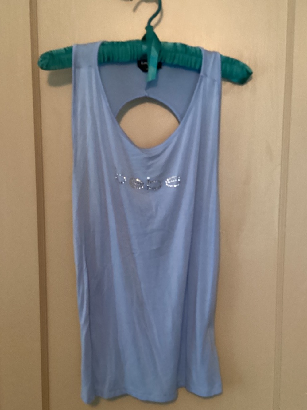 Light Blue Women’s Sleeveless Tunic Top with Cutout by Bebe